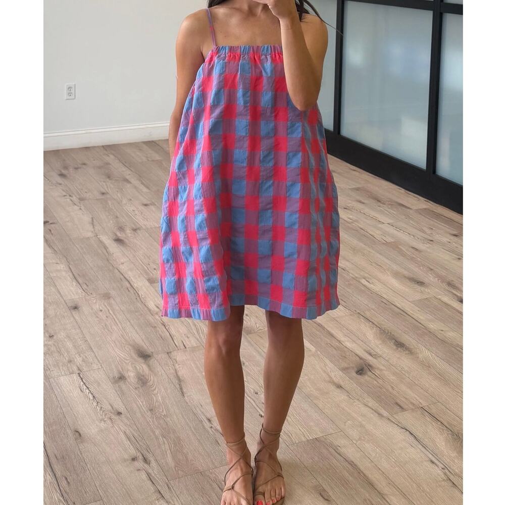 Red and Blue Checkered Dress